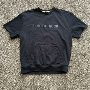 Under Armour Project Rock Men's L Heavyweight Terry Crew Short Sleeve Sweatshirt